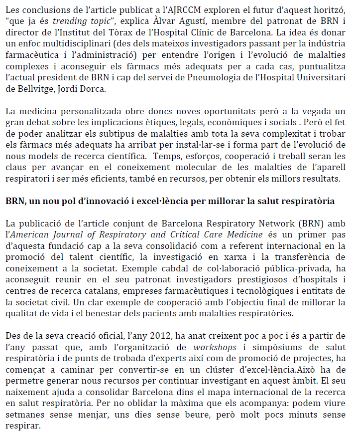 BRN situa Barcelona com a referent en medicina respiratòria pernosalitzada (2)